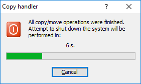 Shutdown notification window